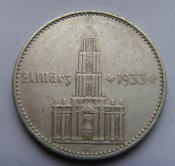 2 марки. Германия.  Подписная церковь в Потсдаме 1934г. Ag+.jpg
