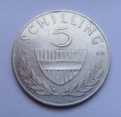 5 шиллингов. Австрия 1960г. Ag.jpg