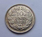 10 центов. Нидерланды 1939г. Ag.jpg
