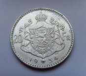20 франков. Бельгия 1934г. Ag.jpg