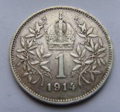 1 крона. Австрия 1914г. Ag.jpg