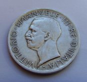 5 лир. Италия 1927г. Ag+.jpg