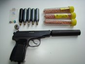 МР 654 с глушителем...