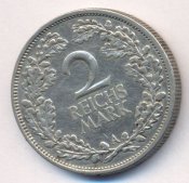 2 марки. Веймар 1926A г. Ag.jpg