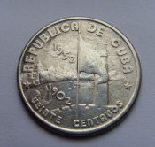 20 сентавос. Куба 1952г.  Ag.jpg