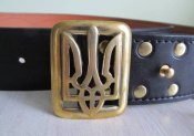Ремень генеральский. Черный. Кожа. Новый. Армия Украины.