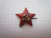 Звезда Эмаль с накладным Серпом и молотом магнитная