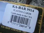 Карты игральные фирмы Ka-Bar , USA