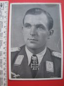 Открытка Люфтваффе, Майор Илефельд, Рыцарский Крест, Третий Рейх