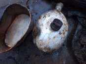 Фляга,котелок,бачок,чехол лопаты.