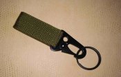 Подвес для ремня(Green) универсальный тактический(карабин металлический+кольцо).Блиц.