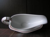 Соусница из офицерского сервиза Кригсмарине. Подводный флот. Красная кайма