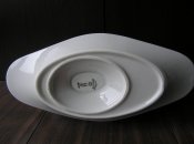 Соусница из офицерского сервиза Кригсмарине. Подводный флот. Зелёная кайма