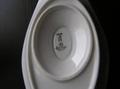 Соусница из офицерского сервиза Кригсмарине. Подводный флот. Зелёная кайма