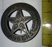 нагрудный/должностной знак Texas Rengers (кино студийная копия)