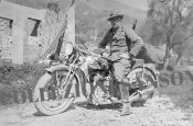 Rara Negativa Fotografica Anni '30 Militare G.a.f. Su Moto Miller Imperia C5-805.jpg