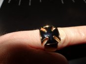 Перстнь "Железный крест" реплика позолота 18р. новый