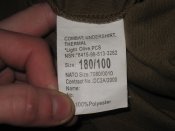 Флисовый термик British Army Combat undershirt thermal, light olive 180/100