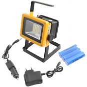 Фонарь кемпинг 204-20LED+4LED(синий+красный), 3x18650, ЗУ 12V/220V, сирена стробоскоп, комплект