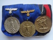 Группа из 3-х наград на колодке (3й Рейх).