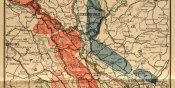 Карта "Марш на Запад" Первая мировая 5 августа 1914 года Германия