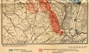Карта "Марш на Запад" Первая мировая 5 августа 1914 года Германия