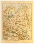 Карта Европейская часть России 1893-1901 ОРИГИНАЛ