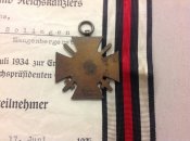 Почётный крест Гинденбурга с мечами + наградной документ (17 июня 1935г.)