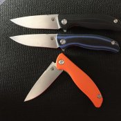 Складной нож Широгоров Ф3 мини (Shirogorov F3 mini) реплика. Оранжевая рукоять.