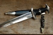 Парадный кинжал СС обр. 1933 г., производитель - "RZM 941/39 SS" с подвесом