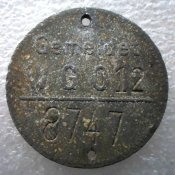 Учетная бирка маркировки немецких захоронений.