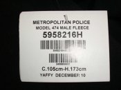 Лот №А2189 Флис черный Metropolitan Police London 173/105 см