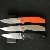 Складной нож Широгоров Ф3 (Shirogorov F3) реплика. Черная рукоять.
