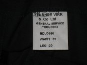 Лот №А2171 Брюки общевойсковые армии Британии Turner Virr & Co Ltd (dark olive)