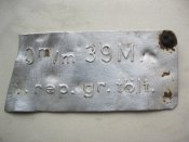 Шильдик от ящика с боеприпасами(венгр)