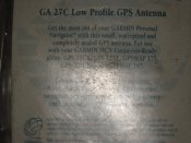 Лот № А2404 Внешняя антенна GPS "GARMIN GA 27C Low Profile GPS Antenna"