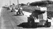 Колонна БА-3 (на переднем плане) и ФАИ Учения Киевского особого военного округа 1935.jpg