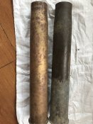 Две гильзы 76мм (зенитные)