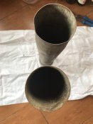Две гильзы 76мм (зенитные)