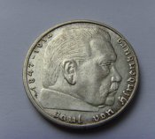 2 марки. Германия. Пауль фон Гинденбург 1939г. Ag+.jpg