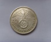 5 марок. Германия. Пауль фон Гинденбург 1936гг. Ag.jpg