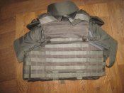 Лот №А3034 Чехол под бронежилет КорсарМ-3(олива) + зашита шеи с кевларом и чехлы на плечи с кевларом