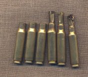 Гильзы натовские 7.62 Х 51 три от холостых, три от боевых