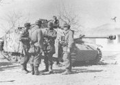 A Sturmgeschutz III Ausf. G of the I.Fallschirm-Sturmgeschutz-Brigade 12 in Wilkowischken, Russi.jpg