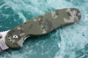 Складной нож Ontario Rat Folder Model 1 (Крыса, реплика). Camo (satin blade).