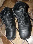 Ботинки трекинговые чёрные Bata кожа армированый носок size 42/8