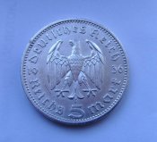 5 марок. Германия. Пауль фон Гинденбург 1936г. Ag.jpg