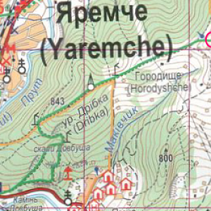 Карпаты.10-23.08.18г.Начало.1-я стоянка.Яремче-г.Маковица.Карта Східні Горгани.3