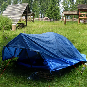 Палатка.Тент.Примеры установки.5