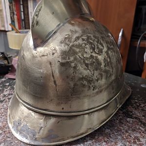 Пожарная каска латунь